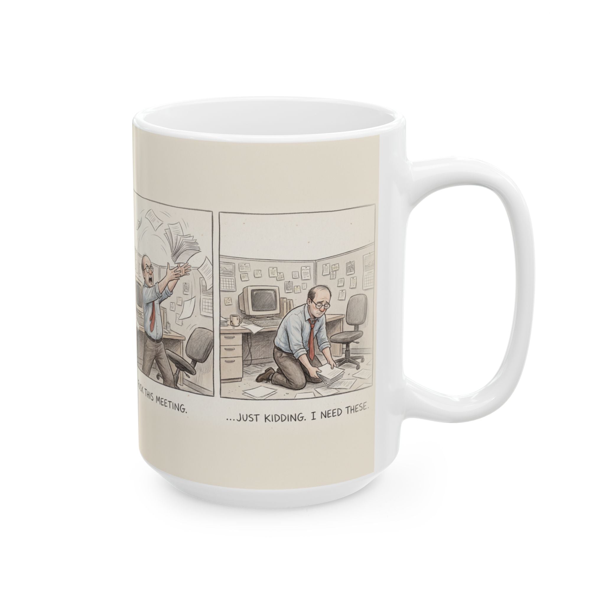 Fuck This Meeting Ceramic Coffee Mug — Funny Profane Office Humor Mug (11oz, 15oz)