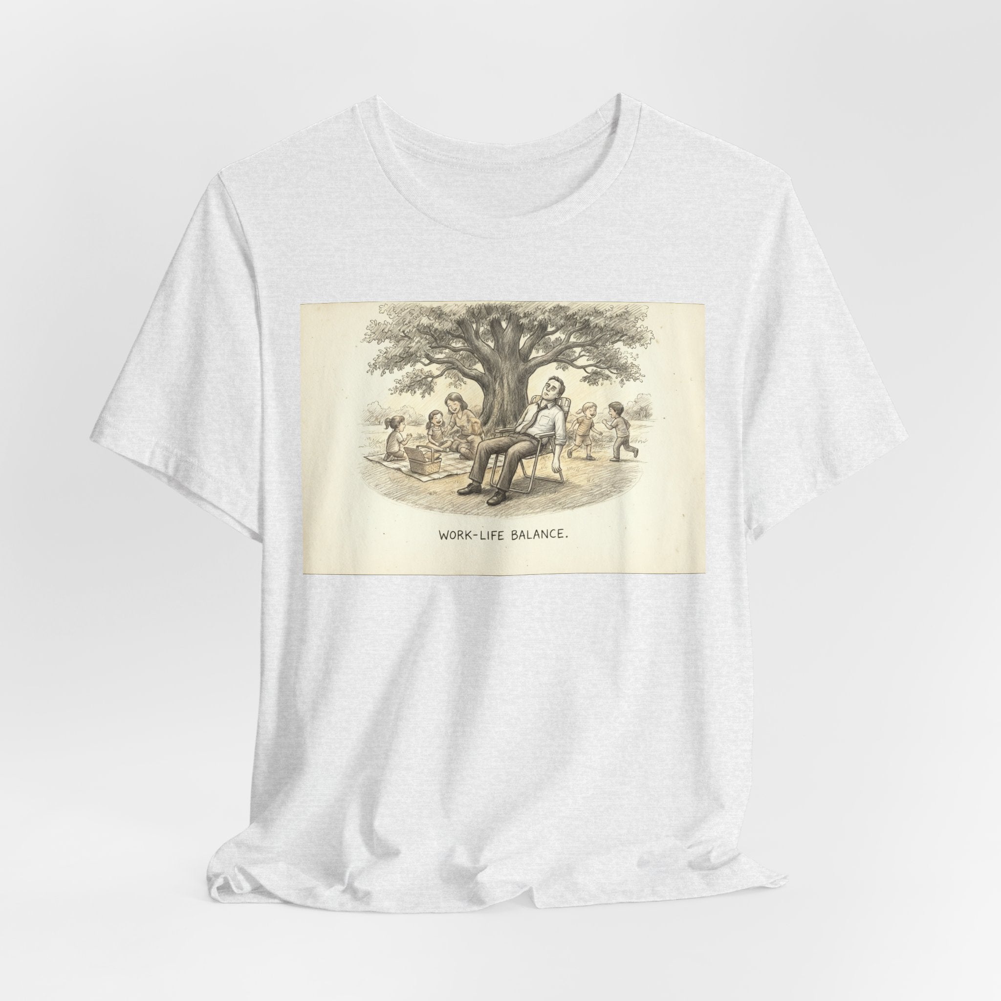 WORK-LIFE BALANCE. — Losing Battle Tee · Funny Office Humor Shirt