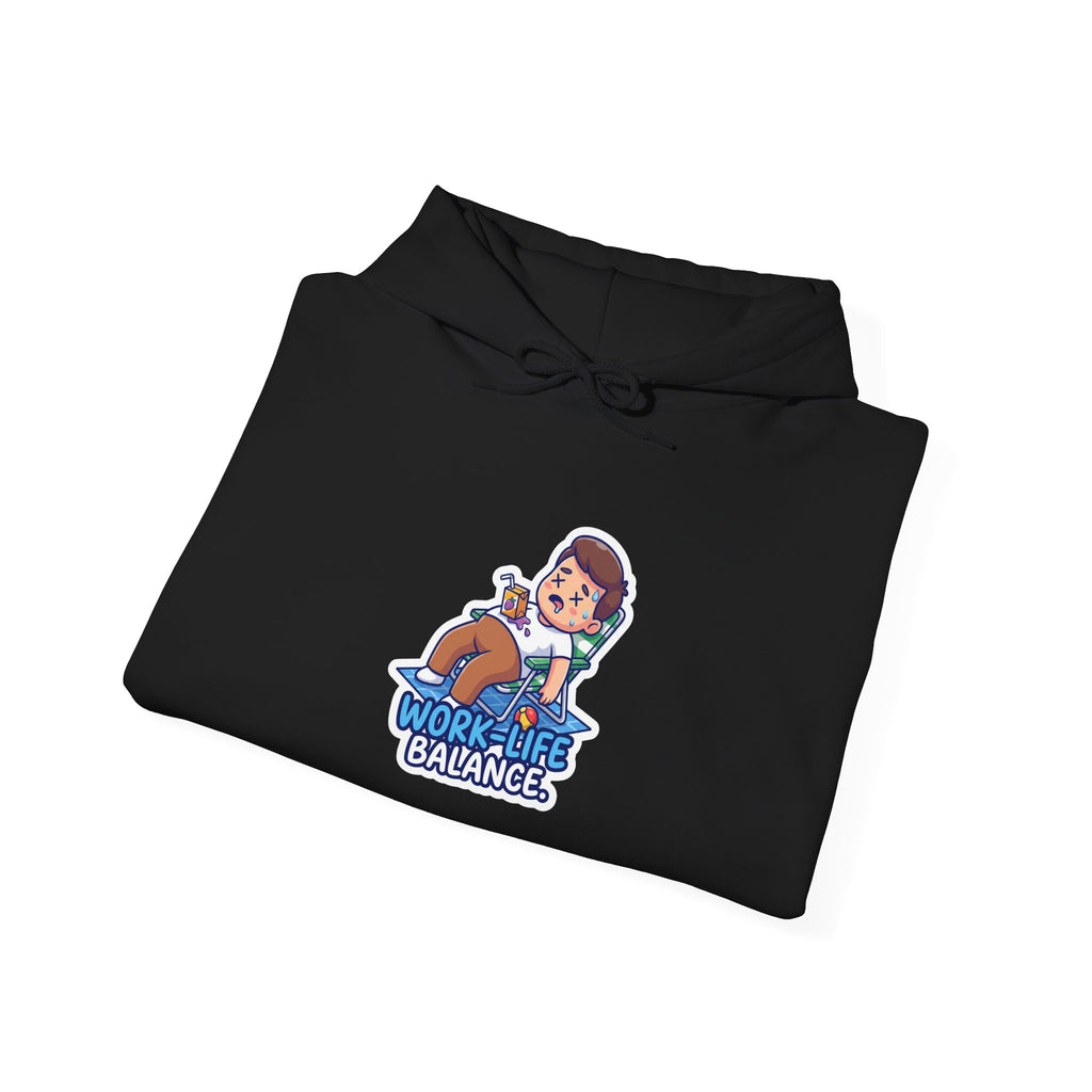 WORK-LIFE BALANCE. — Losing Battle Hoodie · Funny Office Humor Sweatshirt