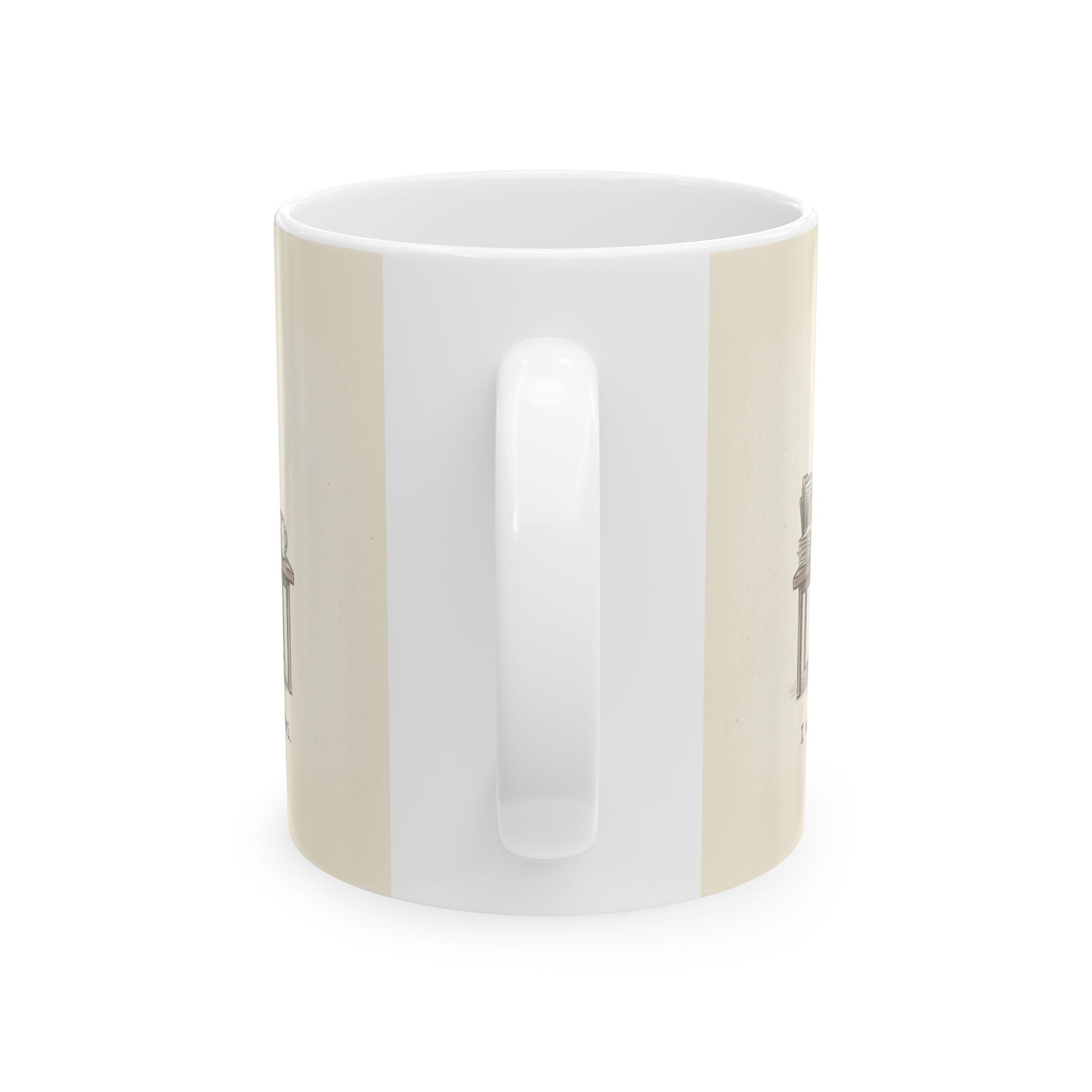 I Wasn't Built For This Ceramic Coffee Mug — Funny Burnout Stressed Robot Office Mug (11oz, 15oz)