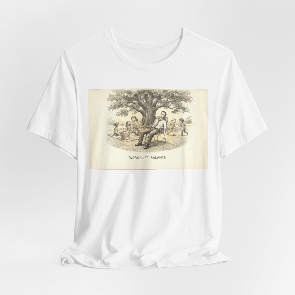 WORK-LIFE BALANCE. — Losing Battle Tee · Funny Office Humor Shirt