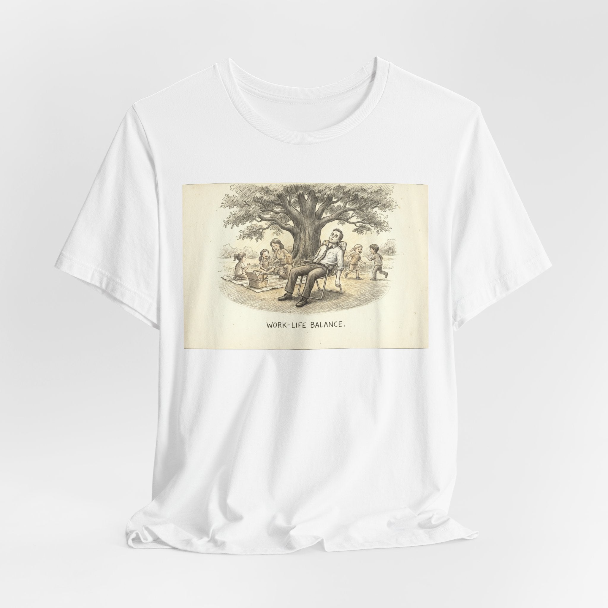WORK-LIFE BALANCE. — Losing Battle Tee · Funny Office Humor Shirt