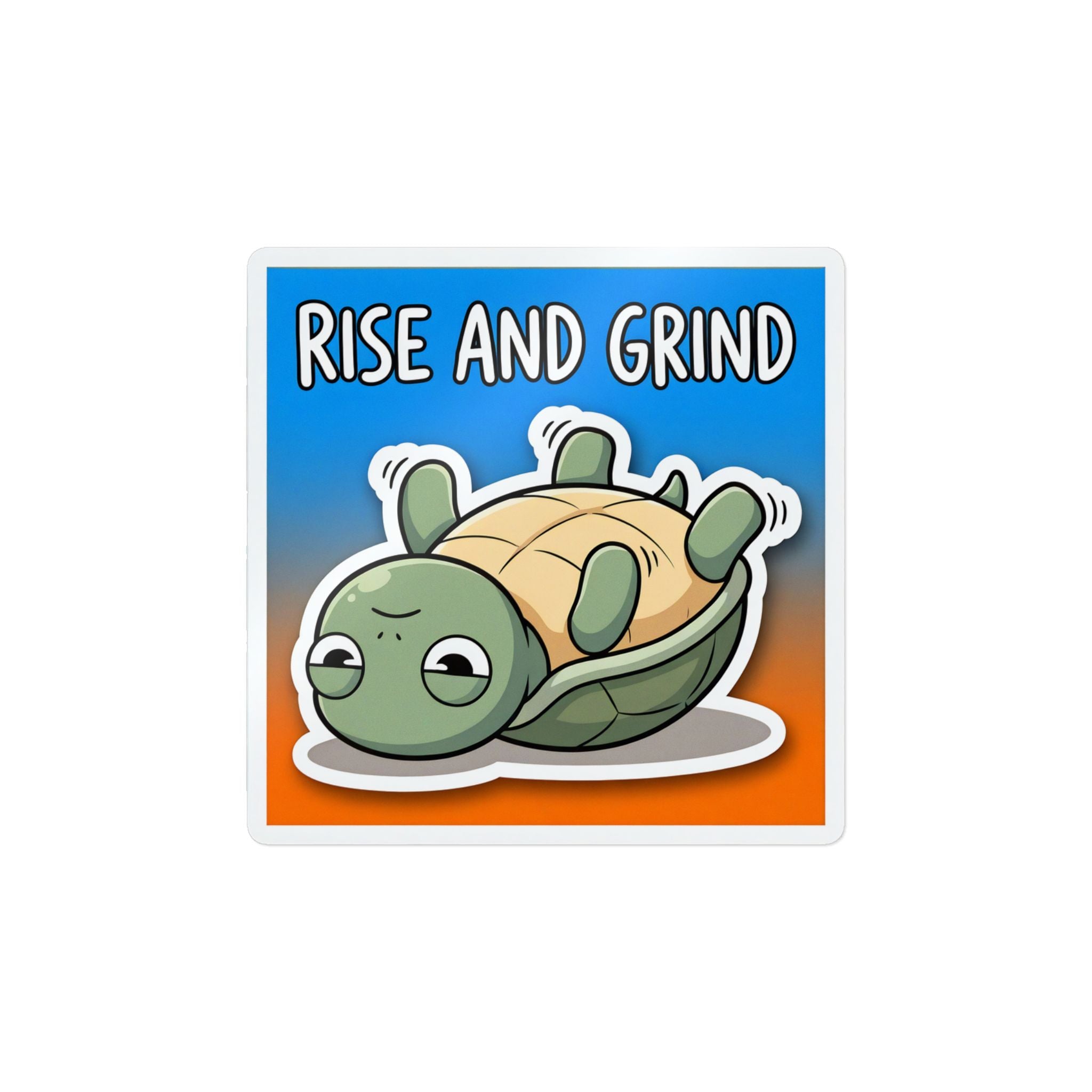 RISE AND GRIND. — Rise and Grind Die-Cut Sticker (Design 2) · Office Humor