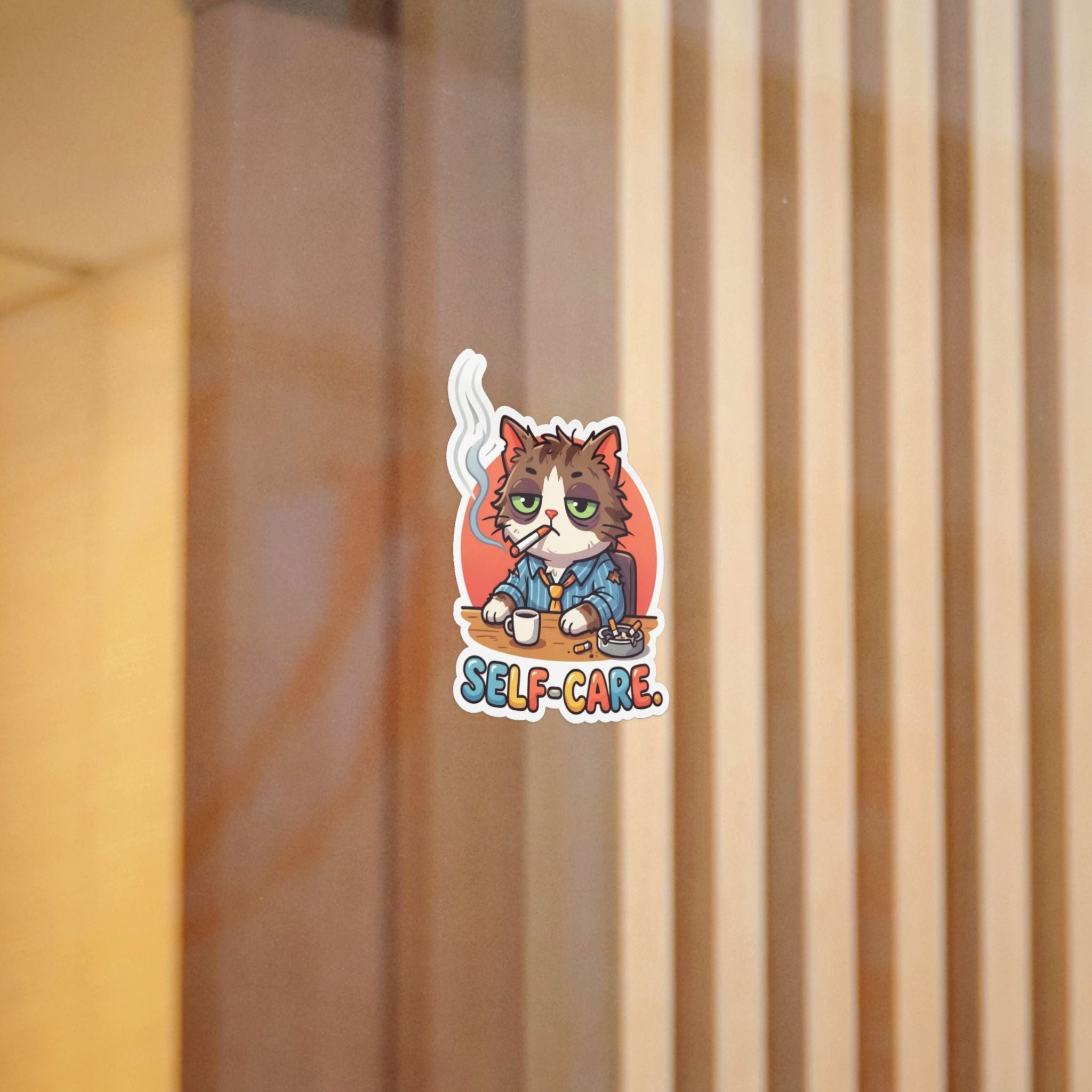 SELF-CARE. — Self-Care Die-Cut Sticker · Office Humor
