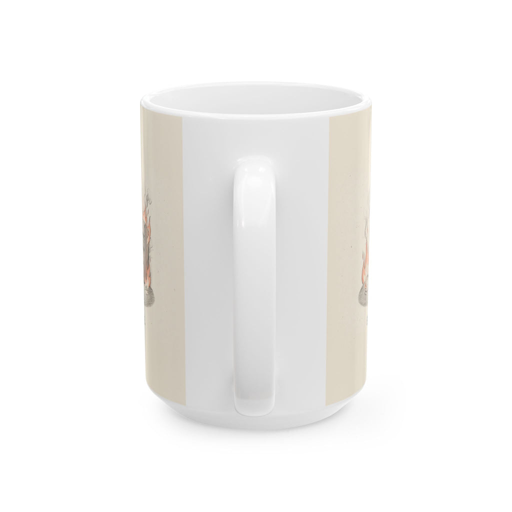 This Is Fine Ceramic Coffee Mug — Funny Deadpan Office Burnout Humor Mug (11oz, 15oz)
