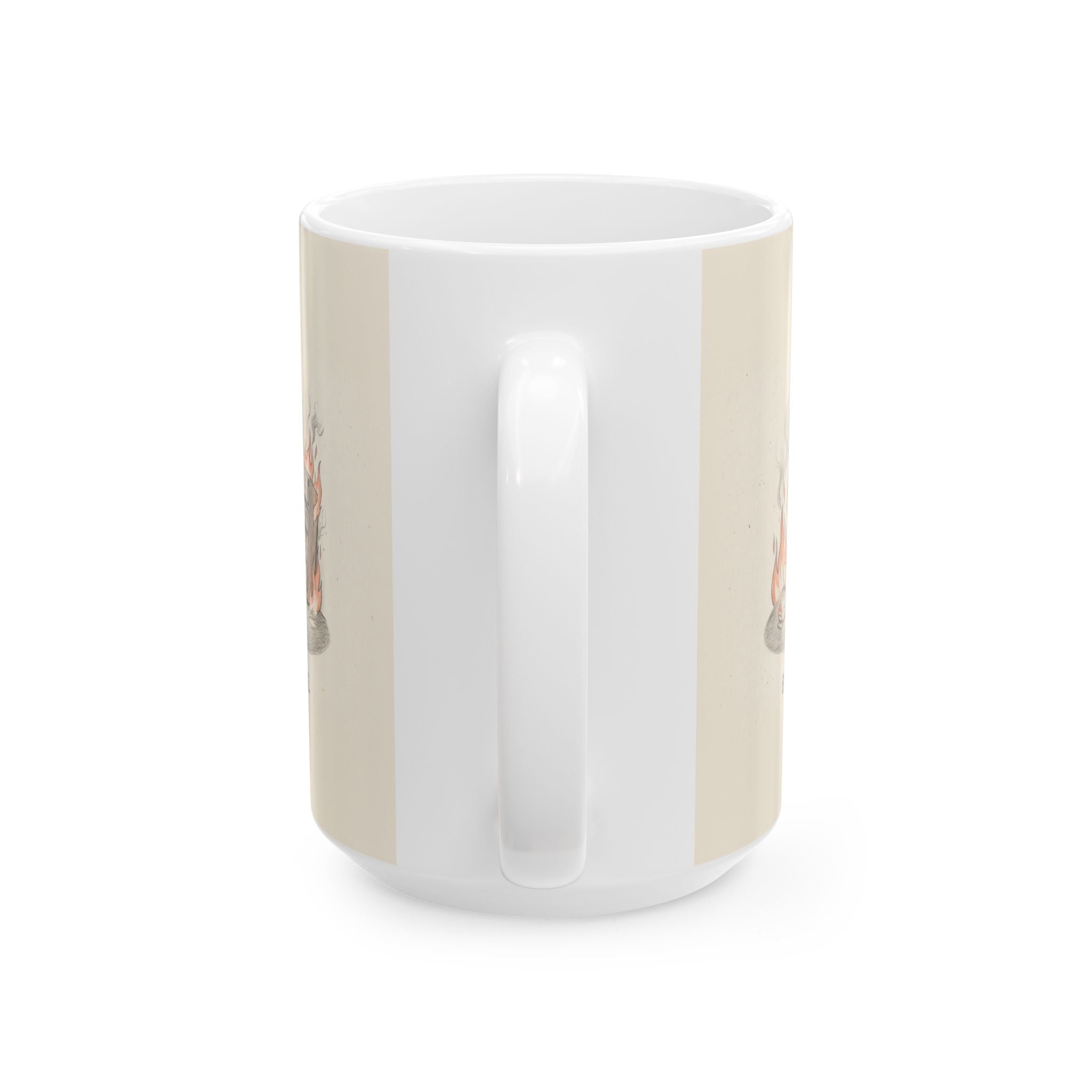 This Is Fine Ceramic Coffee Mug — Funny Deadpan Office Burnout Humor Mug (11oz, 15oz)