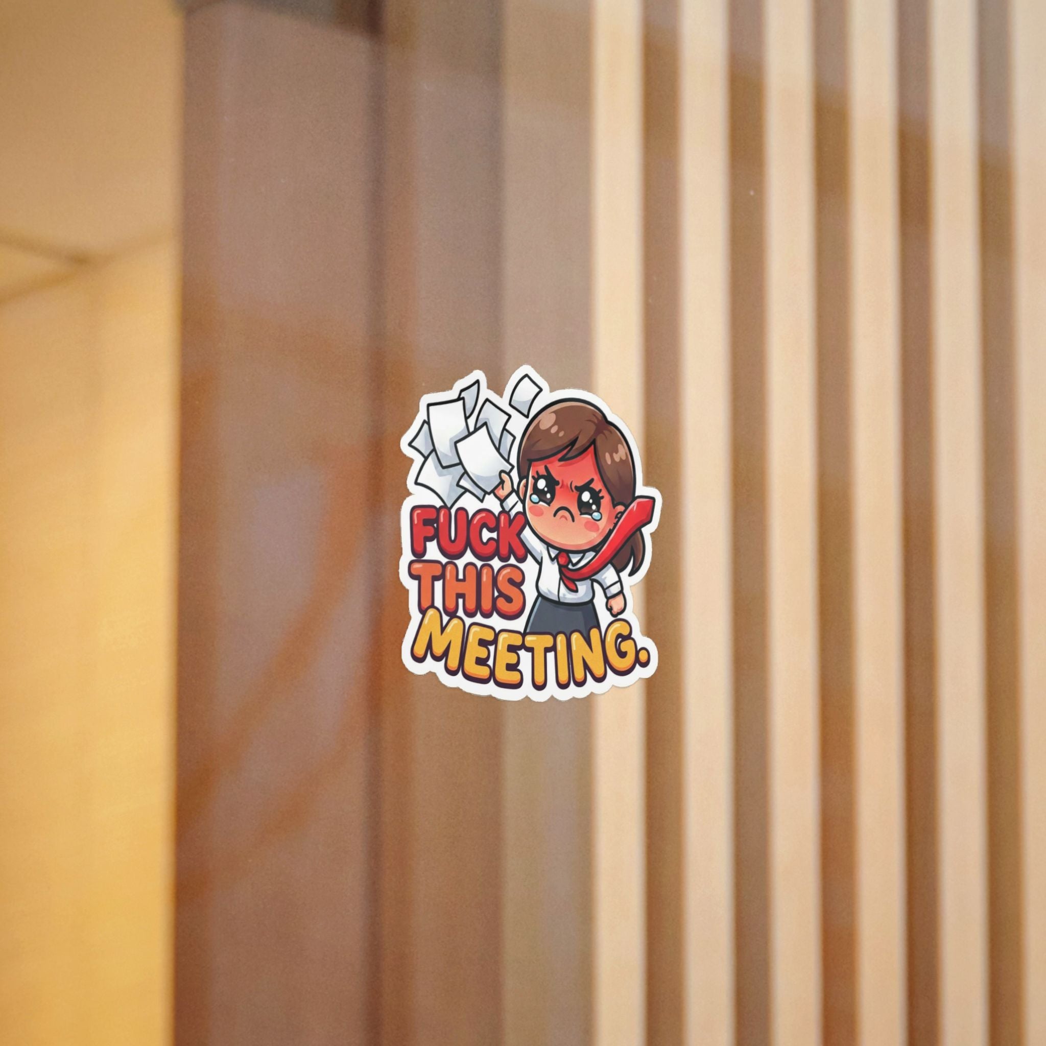 FUCK THIS MEETING. — Fuck This Meeting Die-Cut Sticker (Design 2) · Office Humor