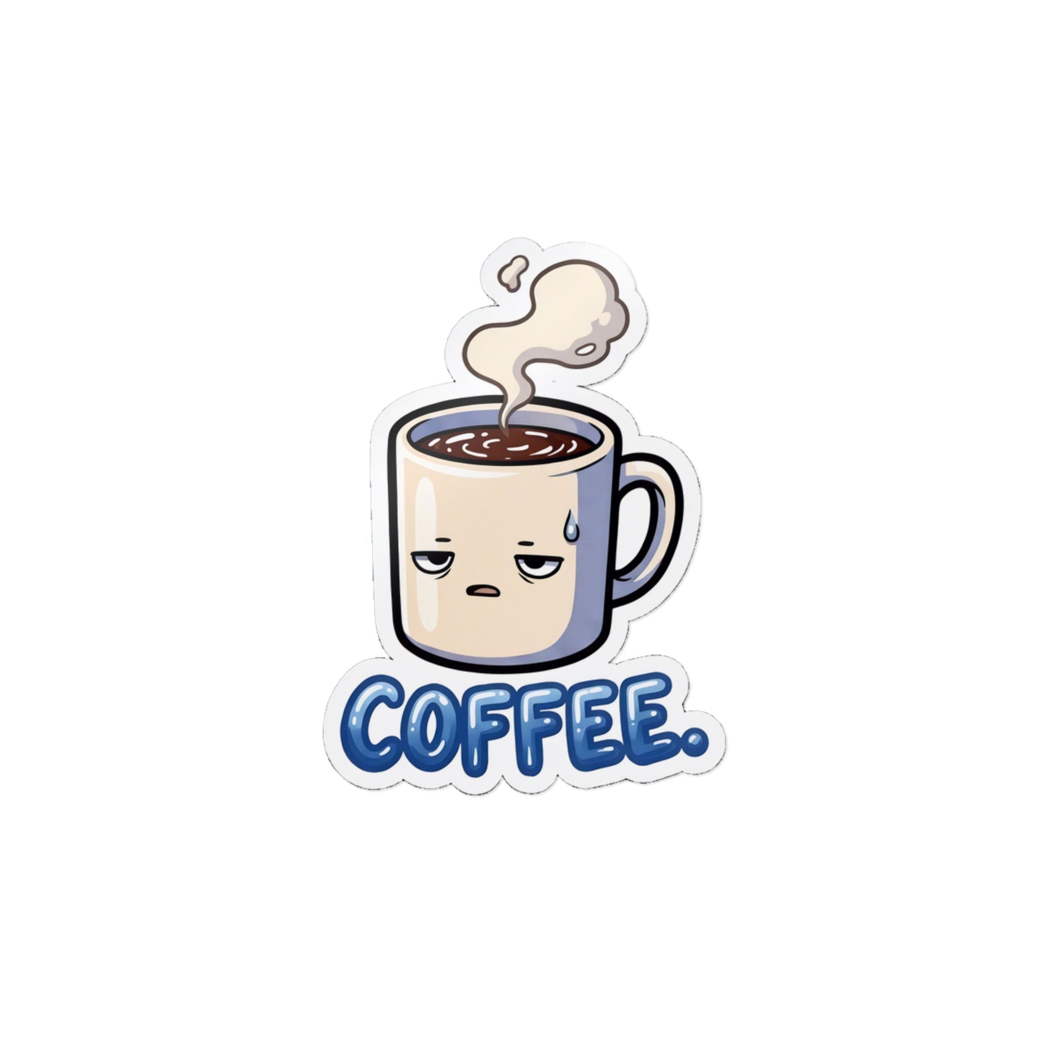 COFFEE. — Coffee Die-Cut Sticker (Design 1) · Office Humor