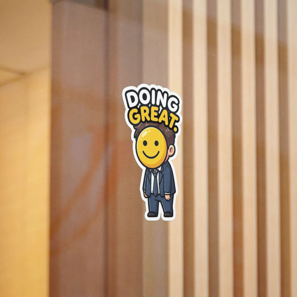 DOING GREAT. — Doing Great Die-Cut Sticker · Office Humor