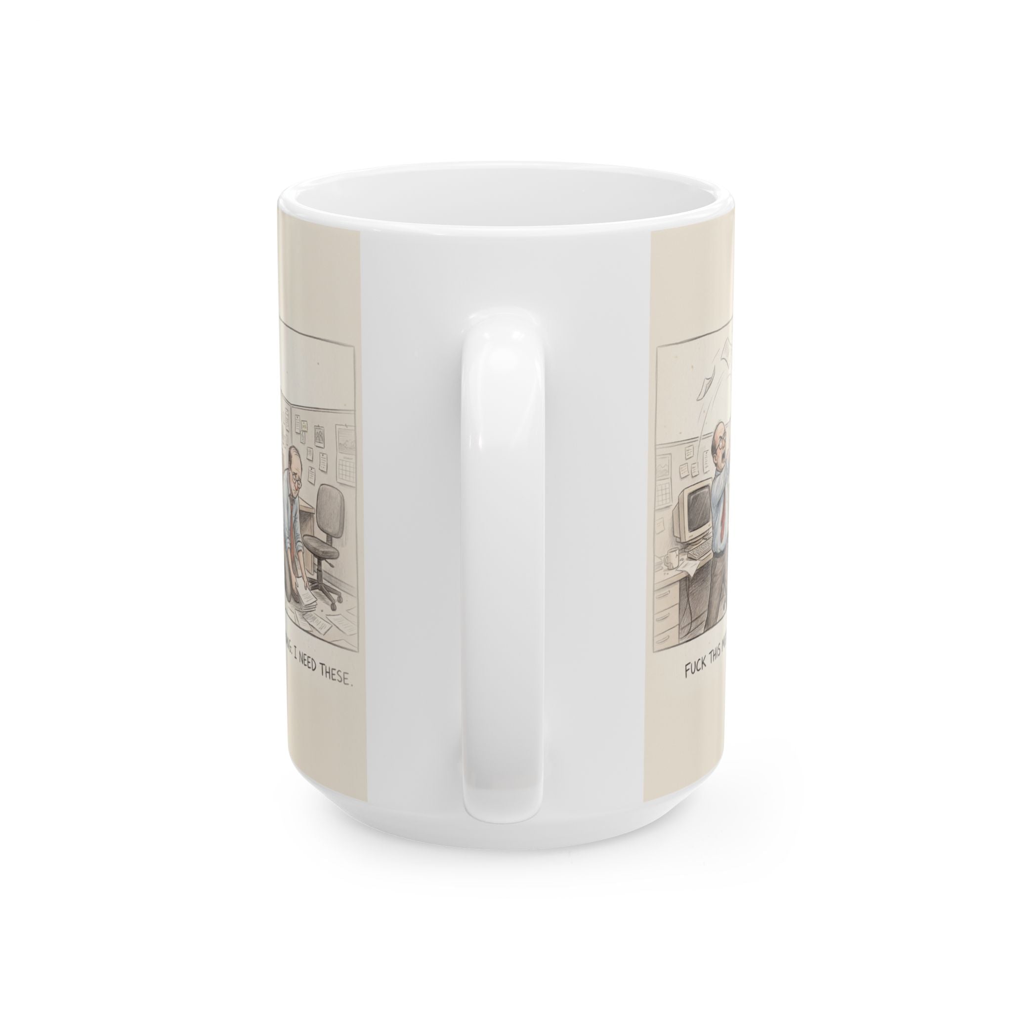 Fuck This Meeting Ceramic Coffee Mug — Funny Profane Office Humor Mug (11oz, 15oz)