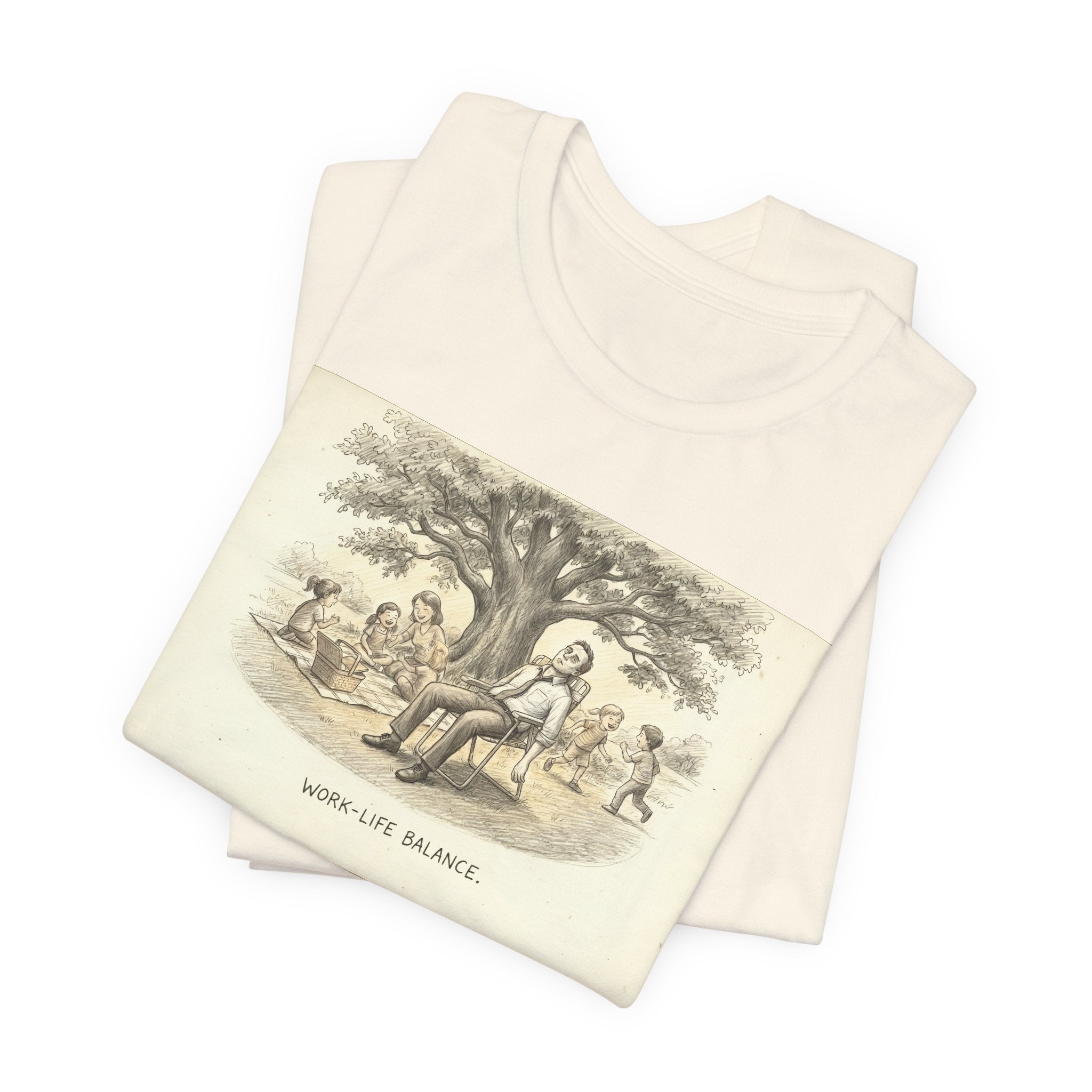 WORK-LIFE BALANCE. — Losing Battle Tee · Funny Office Humor Shirt