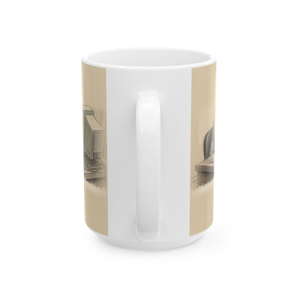 Living the Dream Ceramic Coffee Mug — Deadpan Office Burnout Humor Mug (11oz, 15oz)