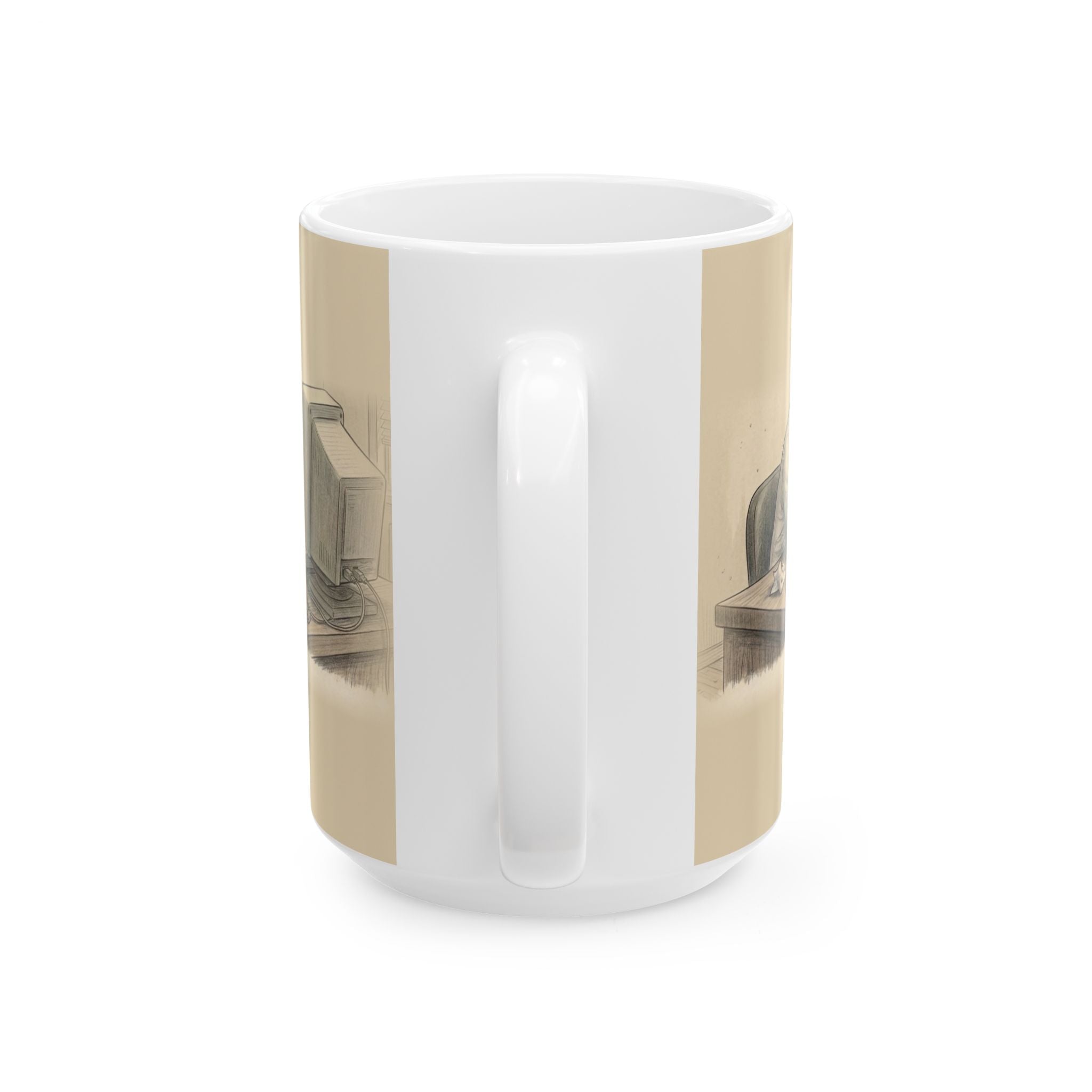 Living the Dream Ceramic Coffee Mug — Deadpan Office Burnout Humor Mug (11oz, 15oz)