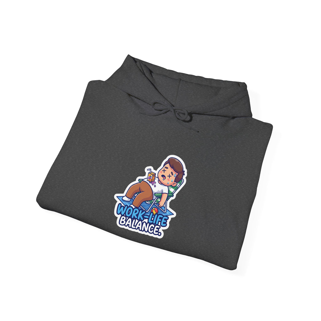 WORK-LIFE BALANCE. — Losing Battle Hoodie · Funny Office Humor Sweatshirt