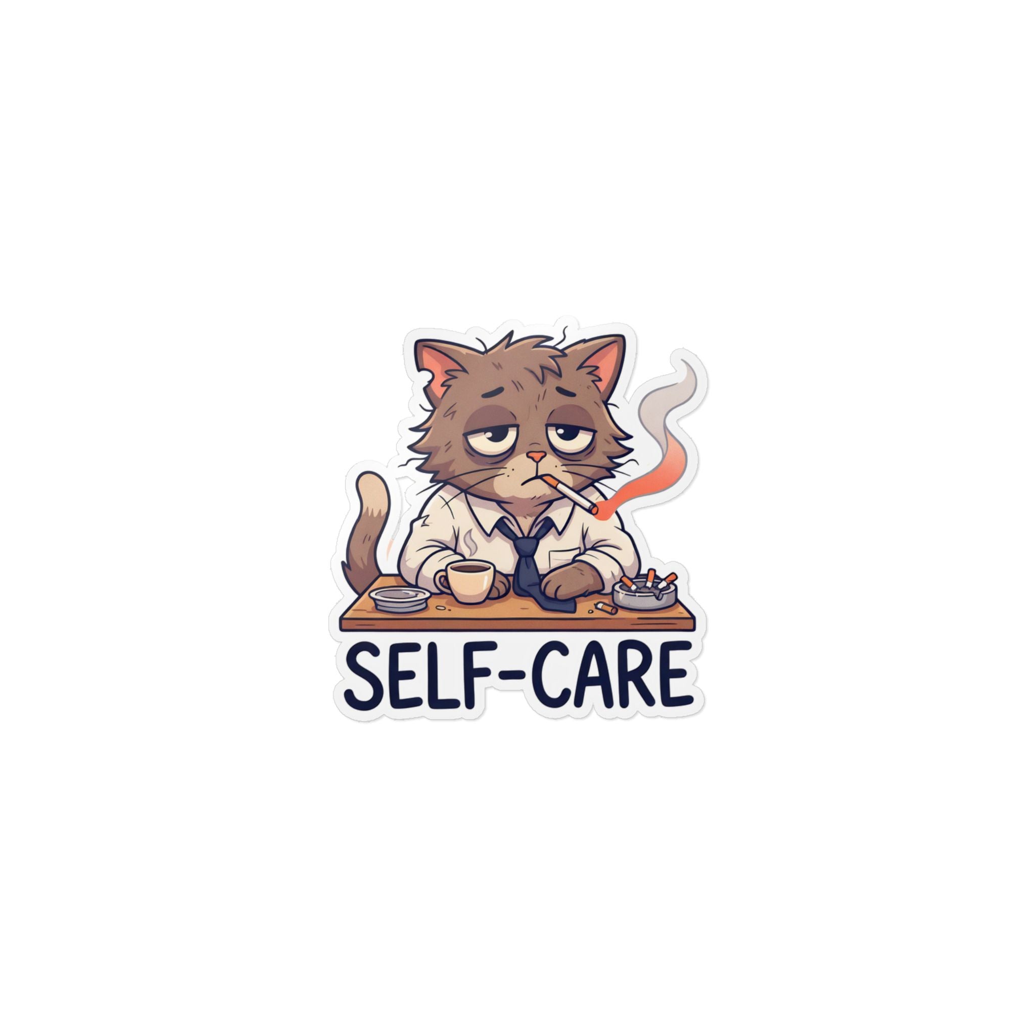 SELF-CARE. — Self-Care Die-Cut Sticker (Design 2) · Office Humor