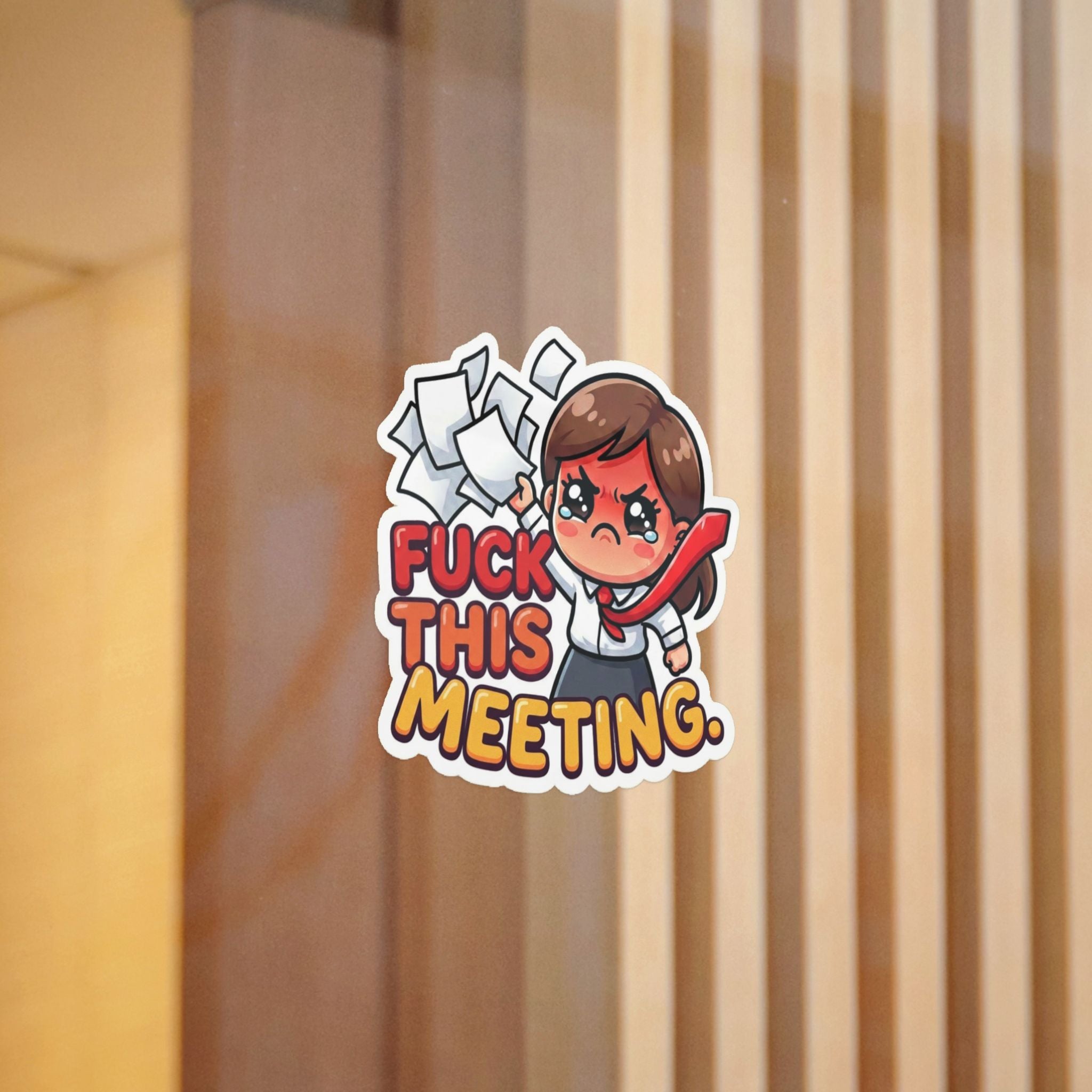 FUCK THIS MEETING. — Fuck This Meeting Die-Cut Sticker (Design 2) · Office Humor