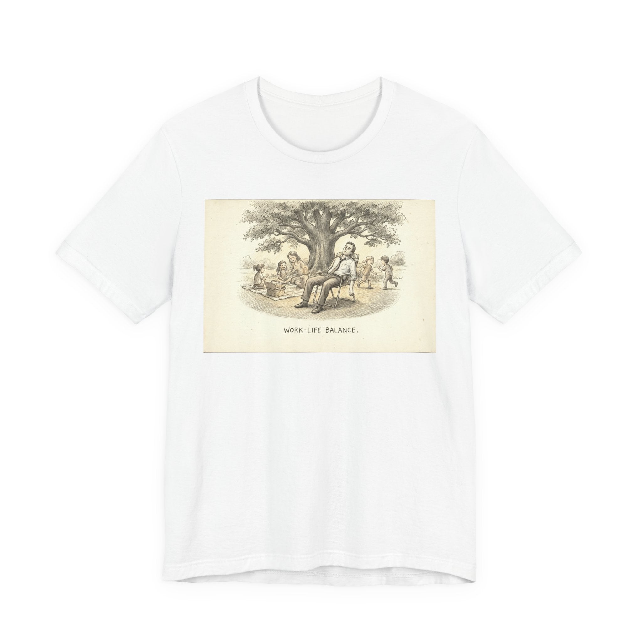 WORK-LIFE BALANCE. — Losing Battle Tee · Funny Office Humor Shirt