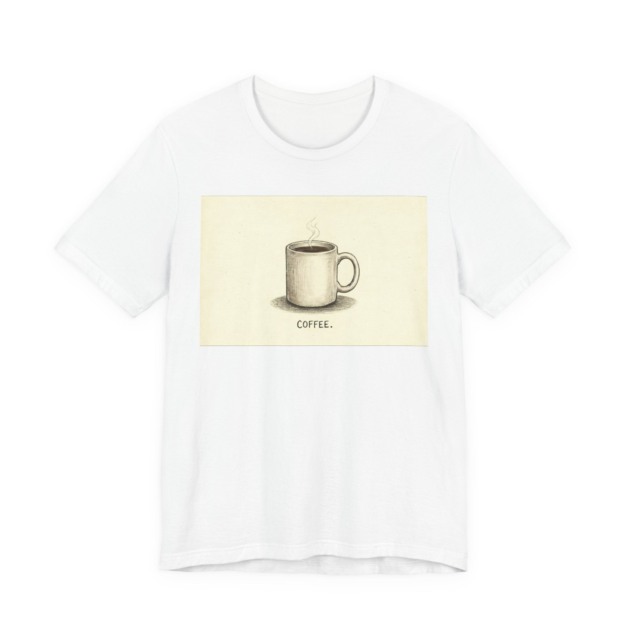 COFFEE. — Deadpan Mug Tee · Funny Office Humor Shirt