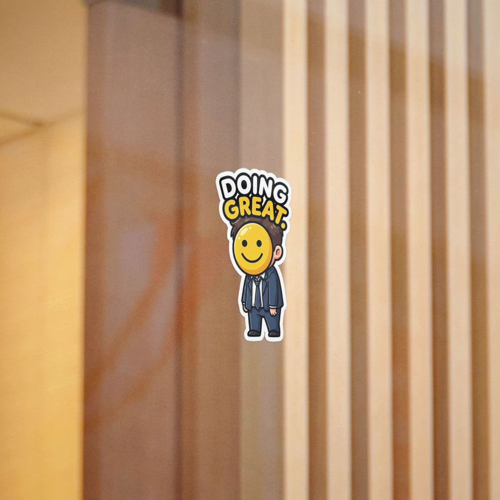 DOING GREAT. — Doing Great Die-Cut Sticker · Office Humor