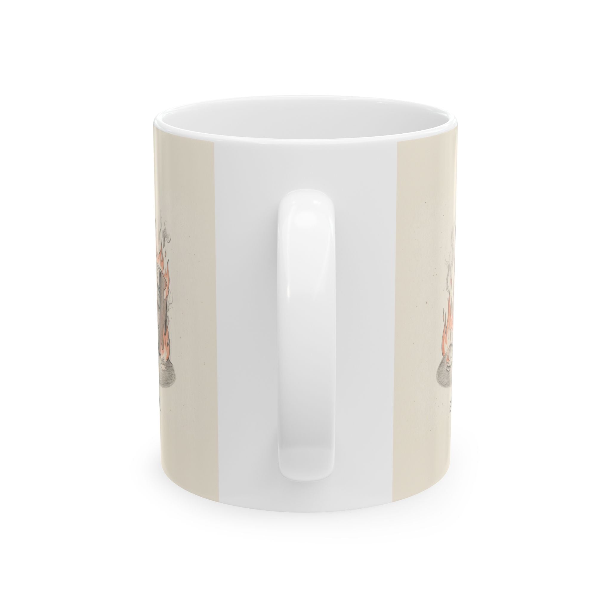 This Is Fine Ceramic Coffee Mug — Funny Deadpan Office Burnout Humor Mug (11oz, 15oz)