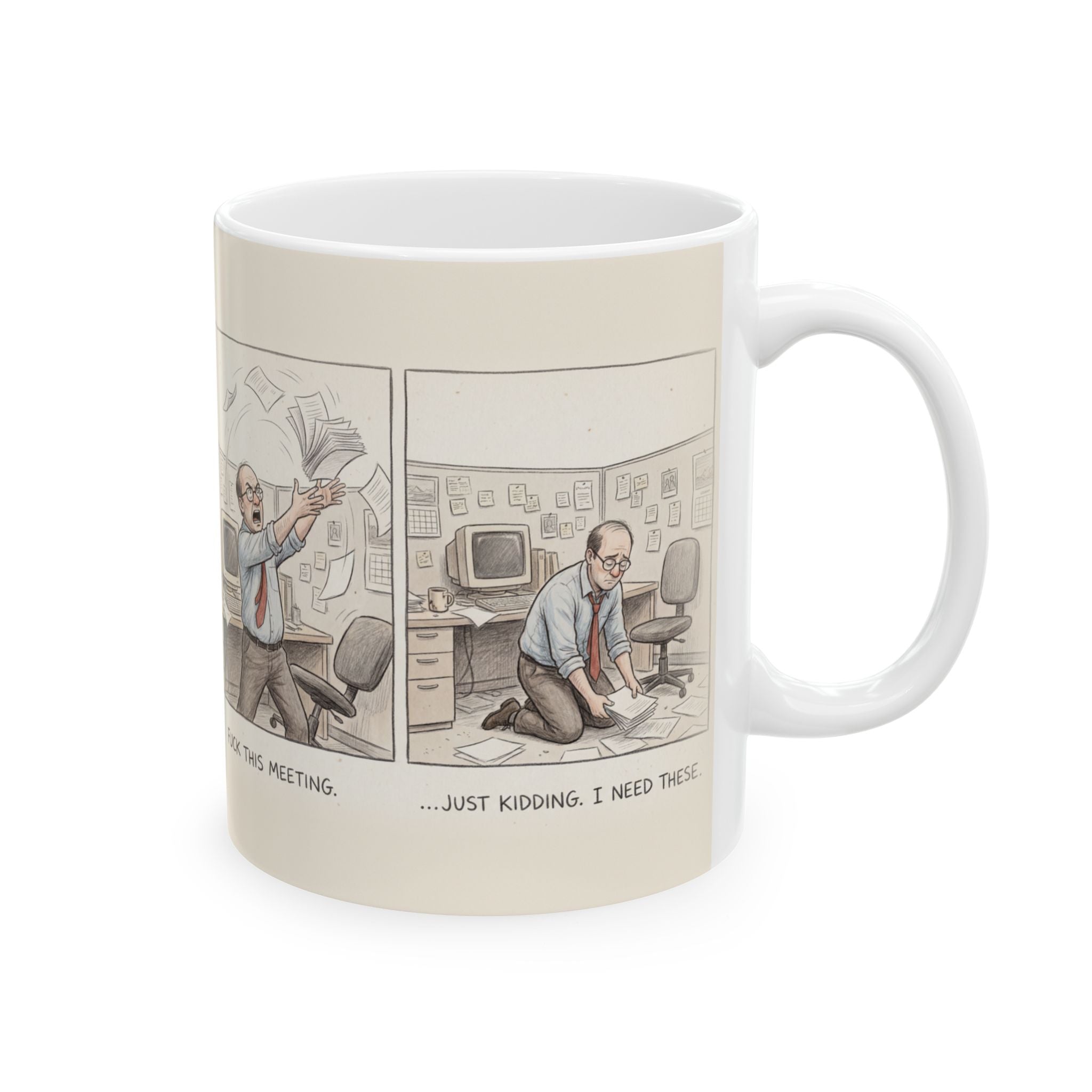 Fuck This Meeting Ceramic Coffee Mug — Funny Profane Office Humor Mug (11oz, 15oz)