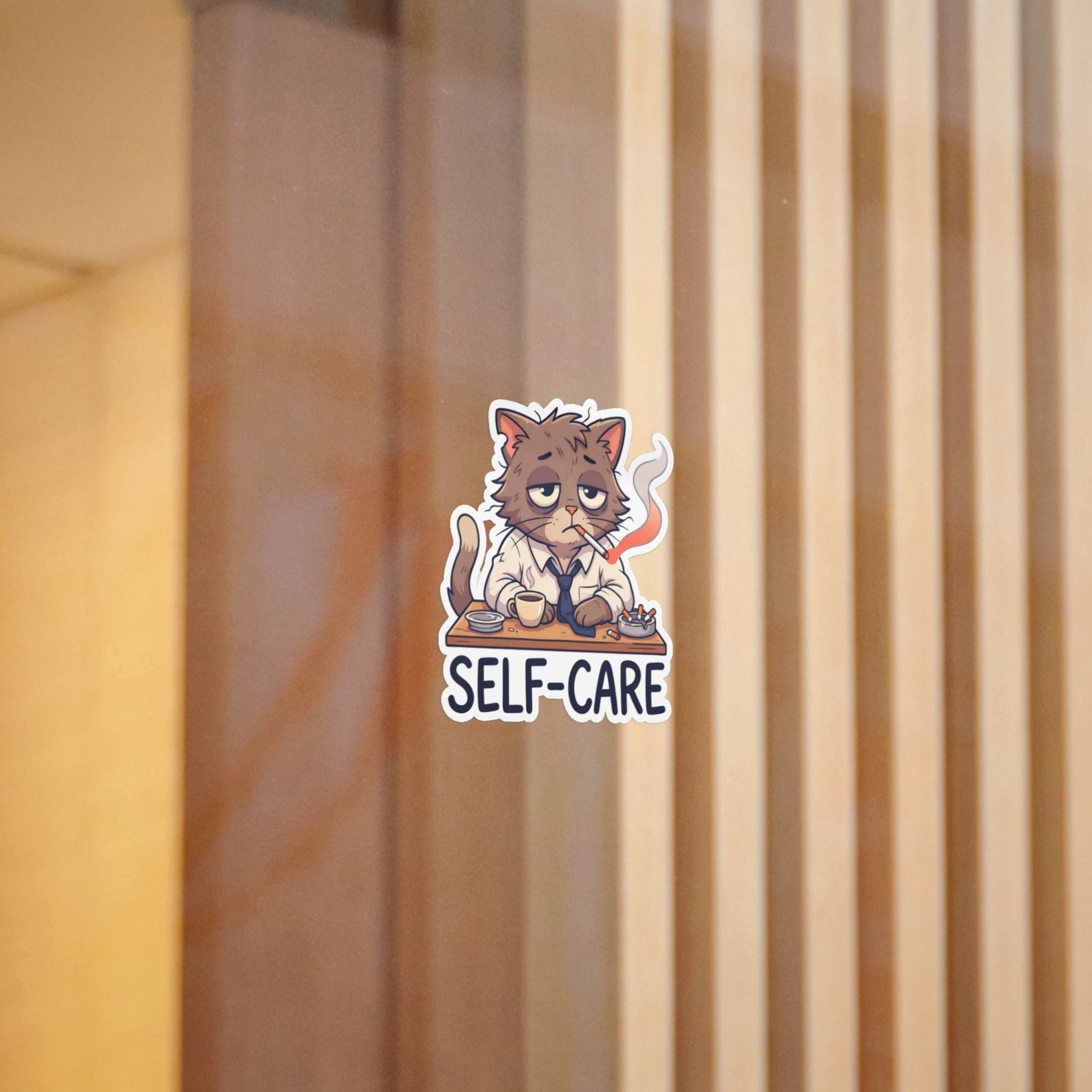 SELF-CARE. — Self-Care Die-Cut Sticker (Design 2) · Office Humor