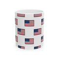 American Flag Pattern Ceramic Mug — USA Stars & Stripes Coffee Cup (11oz, 15oz)
