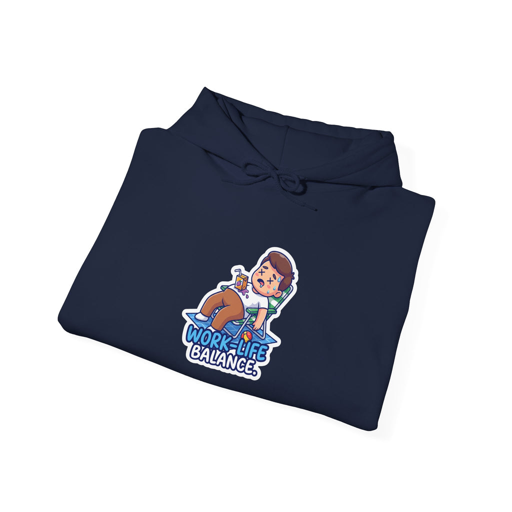 WORK-LIFE BALANCE. — Losing Battle Hoodie · Funny Office Humor Sweatshirt