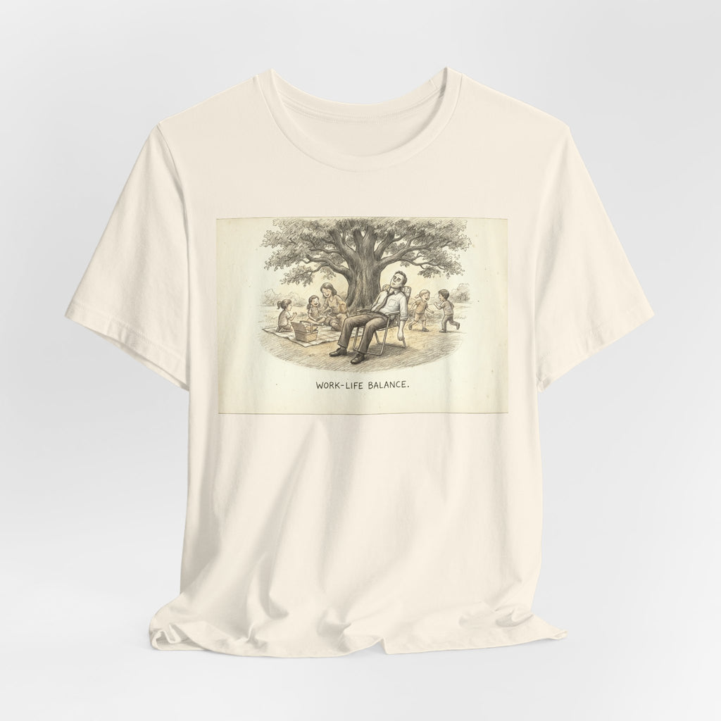 WORK-LIFE BALANCE. — Losing Battle Tee · Funny Office Humor Shirt