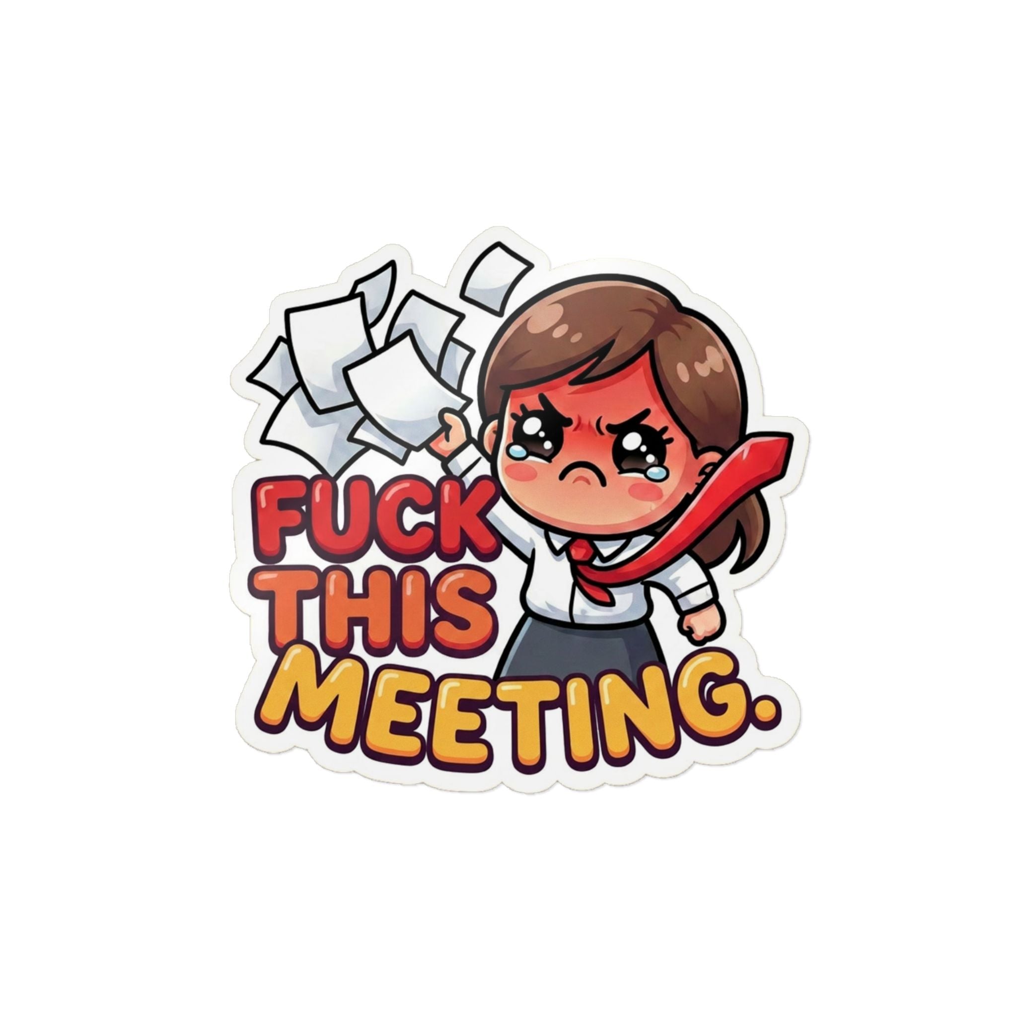 FUCK THIS MEETING. — Fuck This Meeting Die-Cut Sticker (Design 2) · Office Humor