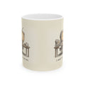 I Wasn't Built For This Ceramic Coffee Mug — Funny Burnout Stressed Robot Office Mug (11oz, 15oz)