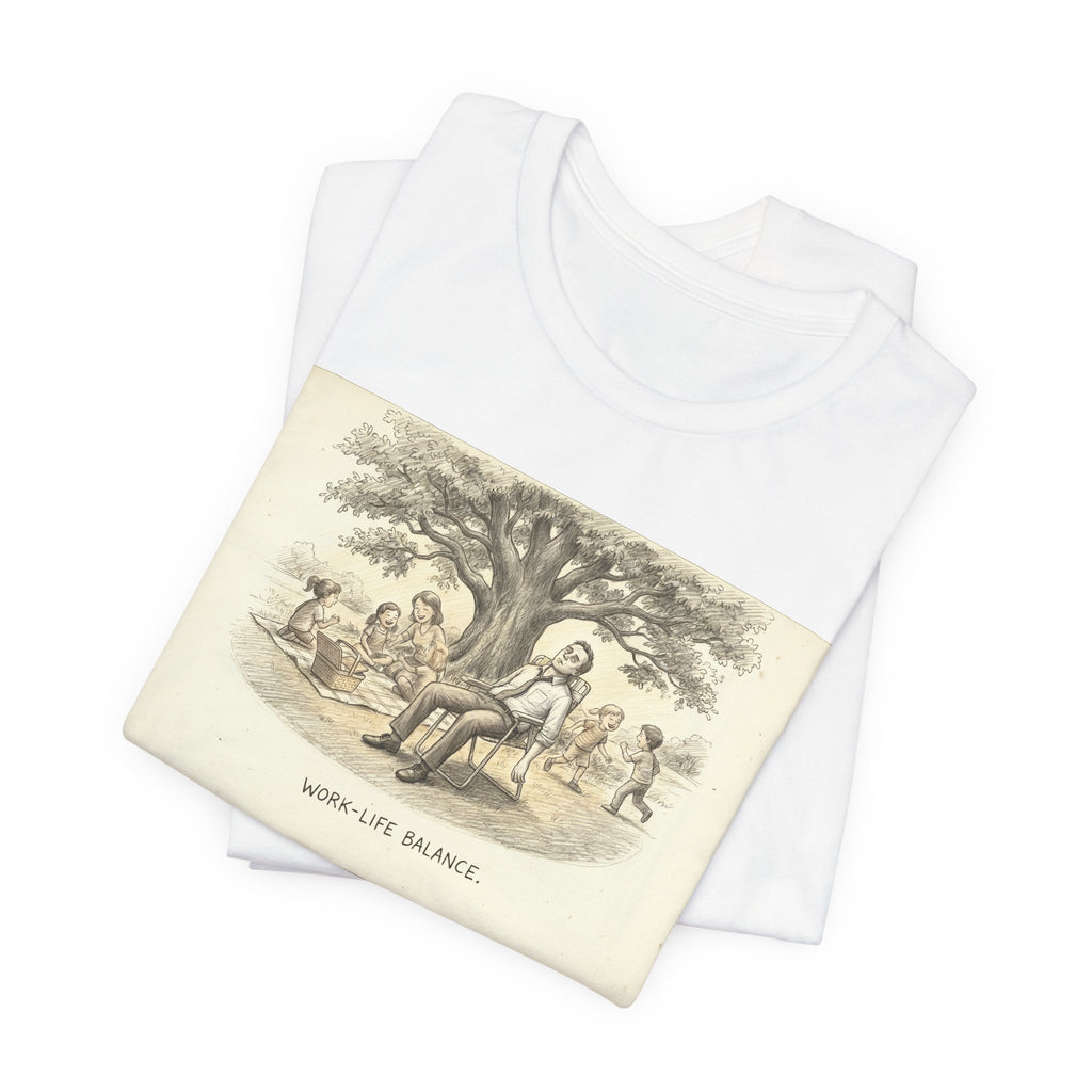 WORK-LIFE BALANCE. — Losing Battle Tee · Funny Office Humor Shirt